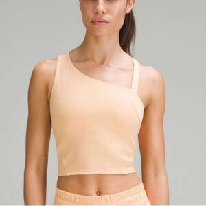 Lululemon Everlux Asymmetrical Tennis Tank Top Bra Summer Glow Size 2